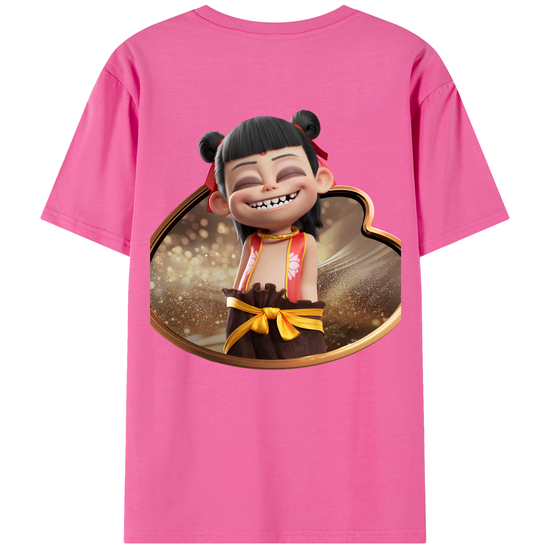 （画像用） Ne Zha 2 ナタ 魔童の大暴れ レディース半袖Tシャツ(バックプリント)